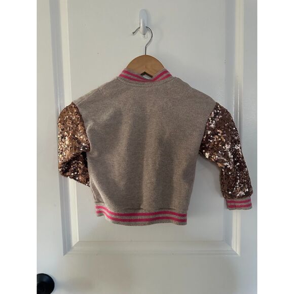 Disney Princess Sequence Tan/Pink Varsity Style Jacket Size 3 - Picture 2 of 11